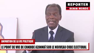 INTÉGRALITÉ DE LA SORTIE POLITIQUE DE CANDIDE AZANNAÏ [upl. by Uhp]