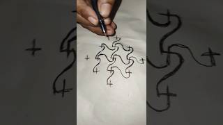 Simple nelaganta muggulu rangoli easy simple viral popular Sanjuworld99 trending ytshorts [upl. by Alena]