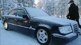 Mercedes Benz W124 300D OM603 90 Cold Start 30°C in Finland [upl. by Camile896]