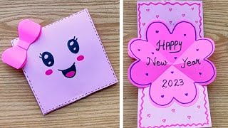 DIY  Happy New Year Greetings Card 2023  Handmade New Year Card [upl. by Eta]