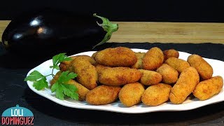 CROQUETAS DE BERENJENA CREMOSAS POR DENTRO Y CRUJIENTES POR FUERA Loli Domínguez [upl. by Asiilanna20]