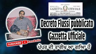 Decreto Flussi 2019  Pubblicato in Gazzetto Ufficiale  ਪੇਪਰ ਦੀ ਤਾਰੀਖ [upl. by Ute]