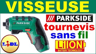 Visseuse Parkside lidl tournevis électronique à batterie  cordless screwdriver electronic battery [upl. by Meeki]