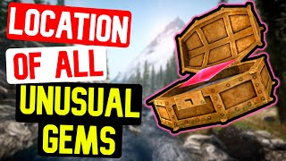 Skyrim ALL Unusual Gem Locations Stones of Barenziah  Complete Guide [upl. by Shatzer]