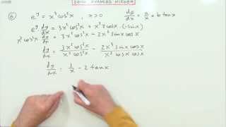 2014 SQA Advanced Higher Maths no 6  Implicit differentiation [upl. by Ailhad]