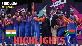 ICC T20 World Cup 2024  India vs South Africa Final Match Highlights  IND VS SA 2024 Highlights [upl. by Scandura]