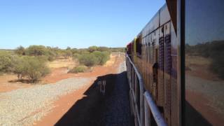 Australian Trains 14  perenjori to Ruvidini Aurizon ore train cab ride [upl. by Ethelred]