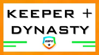 Keeper  Dynasty ESPN Fantasy Tutorial 2024 [upl. by Adnohsal]