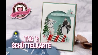 8 Tage Weihnachten Tag1 Schüttelkarte quotSchneekugelquot [upl. by Asselim]