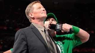 John Laurinaitis will be terminated if he loses to John Cena Raw May 14 2012 [upl. by Zoeller]