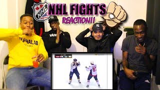 THAT IS INSANE 😳  BRITISH BOYS REACT TO BEST NHL FIGHTS [upl. by Kenlee]