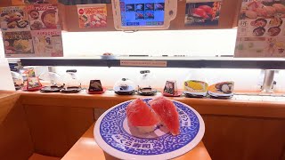 Sushi in japan🇯🇵 okinawas Conveyor Belt with Game Restaurants [upl. by Fulks503]