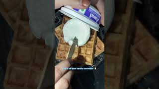 Trying Dr Oetker premade vanilla waffles shorts [upl. by Habas]