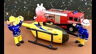 Swinka Peppa i Strazak Sam  Bajka po Polsku  Spadajacy Helikopter [upl. by Ziana]