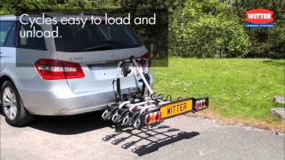 ZX412 Four Bike Cycle Carrier from Witter Towbars [upl. by Marketa844]