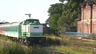 Zugverkehr in Aschersleben u Wegeleben mit ex DR V100 003 in grünweiss Dampflok 35 1097 u a [upl. by Corrinne]