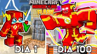 🟥SOBREVIVÍ 100 DÍAS como FLASH en Minecraft HARDCORE  Misaki Gamer [upl. by Ikcir]