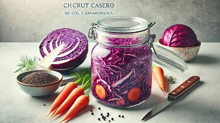 Cómo Hacer Chucrut Casero de Col Morada y Zanahoria con Comino  Sauerkraut Fácil [upl. by Aurea993]