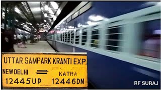 New Delhi  Shri Mata Vaishno Devi Katra 12445 Uttar Sampark Kranti Express Skip Sabji Mandi Station [upl. by Scarlett]