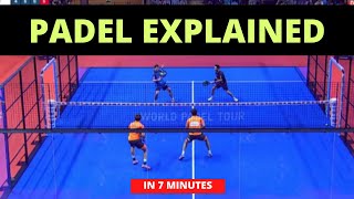 Padel EXPLAINED for beginners in 7 minutes  All Rules [upl. by Nosyrb]