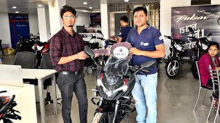 Taking Delivery Of Bajaj Pulsar F250 Dual Channel ABS Brooklyn Black  F250 All Black  Bevid Aakash [upl. by Cirdahc475]