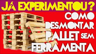 Como desmontar pallet sem ferramenta 🛠🔨 [upl. by Eesak]