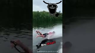 Bro What  Water Skier Doing PushUps in Water Edit skier waterskier strongman Aura [upl. by Grunenwald]