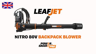 WORX WG572E NITRO 80V BACKPACK BLOWER EN [upl. by Bergmann]