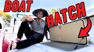 Install Your OWN Boat Deck Hatch  Boat Restoration [upl. by Nadnarb]