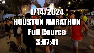 【2024ヒューストンマラソン 】 ノーカット ランナーズビュー 【 Houston Marathon Full Course 】 [upl. by Lorenzo389]