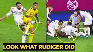 Rudiger motivating Carvajal after horror injury against Villarreal  Football News Today [upl. by Torrell]