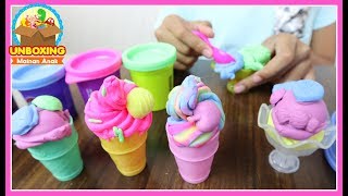 Mainan Anak Play Doh Ice Cream  Play Doh Swirl amp Scoop Ice Cream  How To Make Ice Cream With Toy [upl. by Kilam]