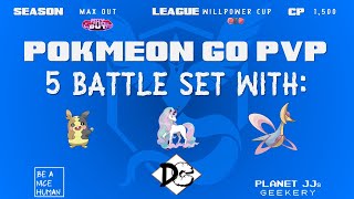 Pokémon GO PvP  Willpower Cup 5 Rounds  Morpeko  Rapidash G  Cresselia [upl. by Anileva]