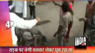 Surat Man Brandishes Sword After Wife Deserts Him [upl. by Ketti65]