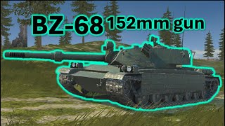 WoT Blitz BZ68 with 152mm gun 4 battles in action [upl. by Naloj]