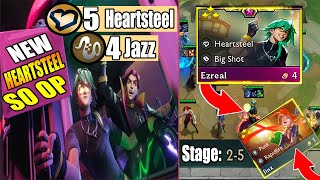 3 STAR EZREAL  NEW HEARTSTEEL SO OP amp 4 JAZZ 4 BIG SHOT GAME PLAY  TFT SET 10 RANKED [upl. by Nagorb]