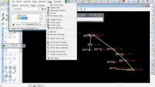 Bentley InRoads  InRoads Survey Import and review survey data [upl. by Lud5]