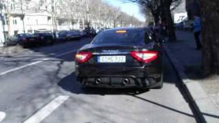 Awesome Maserati GranTurismo MC STRADALE Accelerating in Berlin [upl. by Notsreik51]