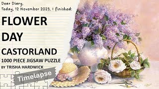 Castorland Flower Day by Trisha Hardwick 1000 piece jigsaw puzzle  Timelapse [upl. by Floyd]