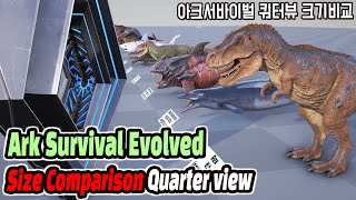 Ark Survival Size Comparison  Quarter view 아크서바이벌 크기비교 쿼터뷰 [upl. by Ntsyrk]