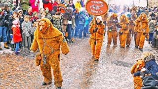 Fasnetsumzug in Pfullingen Gruppe Echaz Bära Betzingen Reutlingen 4K German carnival [upl. by Lil]