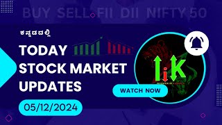 Stock Market Daily Updates  ಇವತ್ತು ಏನೇನಾಯ್ತು [upl. by Nylanna]