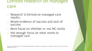 Managed Care Organizations Video [upl. by Jesselyn]