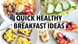 5 QUICK HEALTHY BREAKFASTS FOR WEEKDAYS  less than 5 min easy recipe ideas [upl. by Hartley]