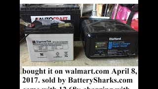 Walmart SigmasTek 12 volts 35 amp hour deep cycle battery review 1 of 2 [upl. by Miquela]