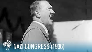 Nazi Congress in Nuremberg Germany 1936  British Pathé [upl. by Hilliary]