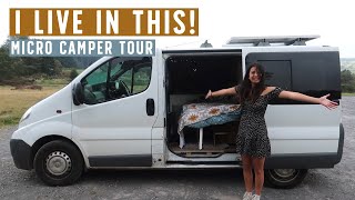 VAN TOUR  Vauxhall Vivaro SWB Micro Camper Conversion for Full Time Van Life [upl. by O'Malley]