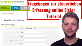 Fragebogen zur steuerlichen Erfassung 2024 online Elster [upl. by Gausman300]