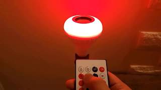 Bluetooth Led Light Bulb Speaker With Remote Control [upl. by Humberto]