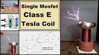 Single Mosfet  Class E  Solid State Tesla Coil [upl. by Keverian168]